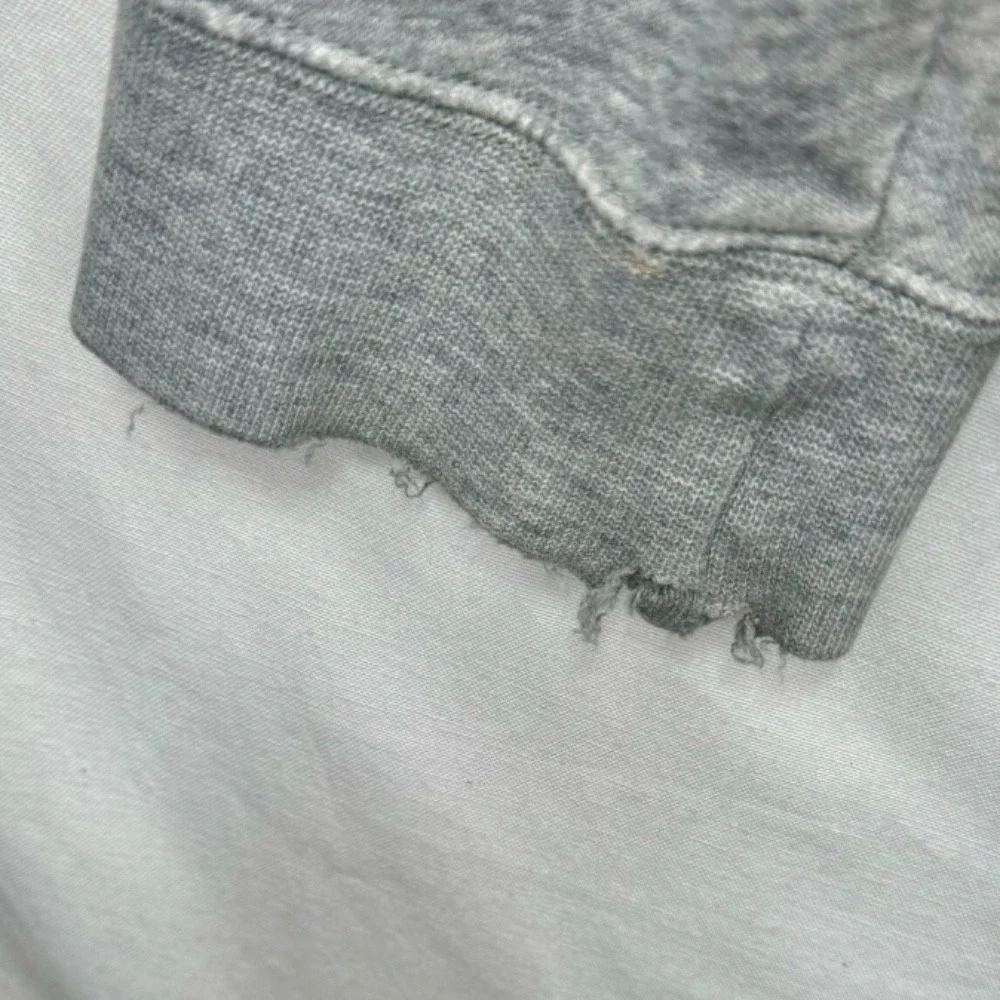 Nike Full Zip Hoodie Sweatshirt Everyday Casual Comfy Gray Diatressed‎ Sz Large